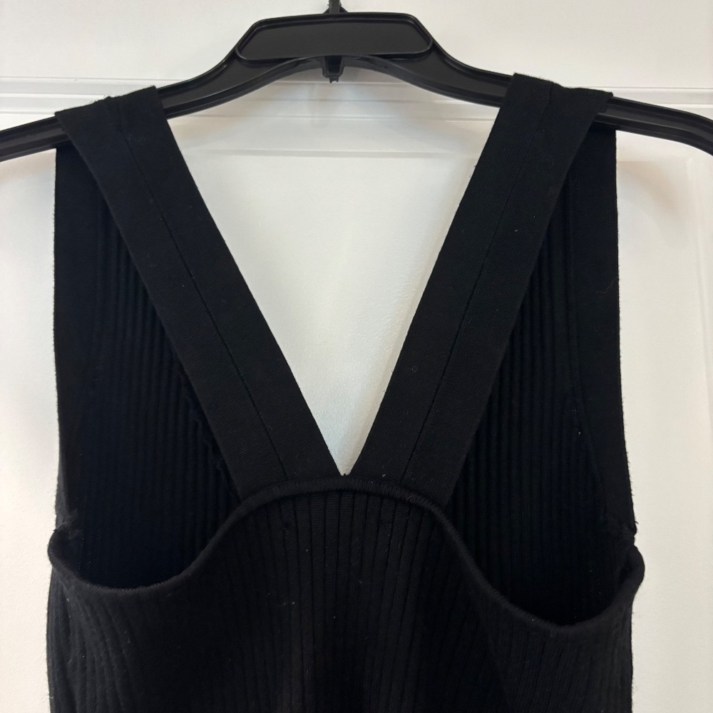 Azoe Black Ribbed Sweater Tank - Picture 6 of 7